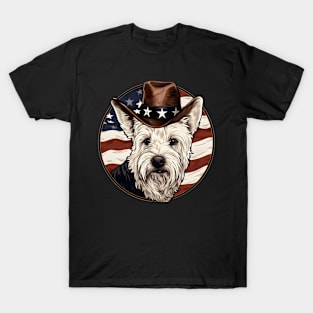 West Highland White Terrier 4th of July T-Shirt